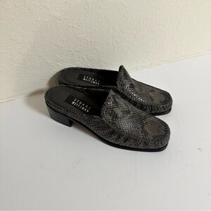 Vintage Stuart Weitzman Snakeskin Mules – Leather Sole, Size 5B, Made in Spain